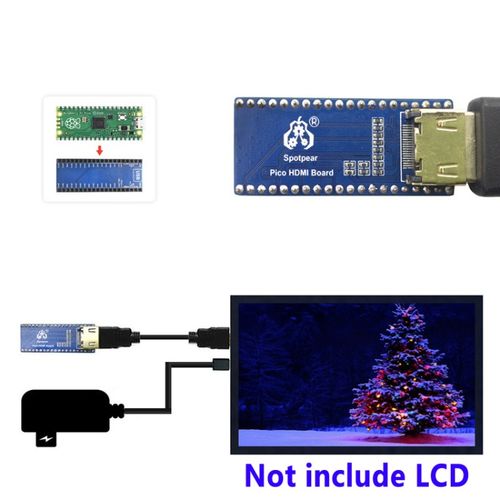 斑梨电子树莓派Pico兼容HDMI扩展板 开启Pico DVI显示屏驱动新体验